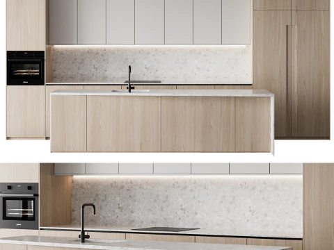 Kitchen set 040 3D Model