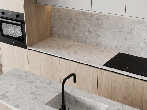 Kitchen set 040 3D Model
