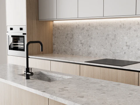 Kitchen set 040 3D Model