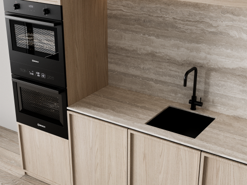Kitchen set 041 3D Model