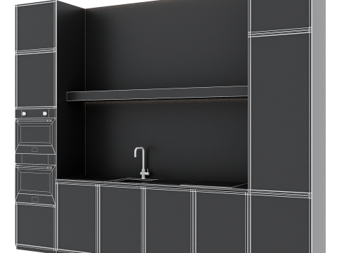 Kitchen set 041 3D Model