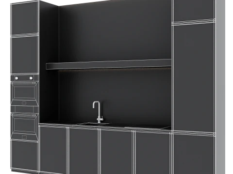 Kitchen set 041 3D Model