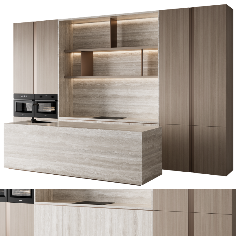 Kitchen set 043 3D 模型 .c4d .max .obj .3ds .fbx .stl .blend 