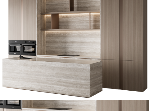 Kitchen set 043 Modello 3D