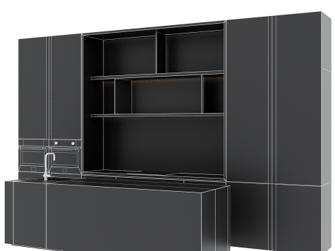 Kitchen set 043 3D 模型