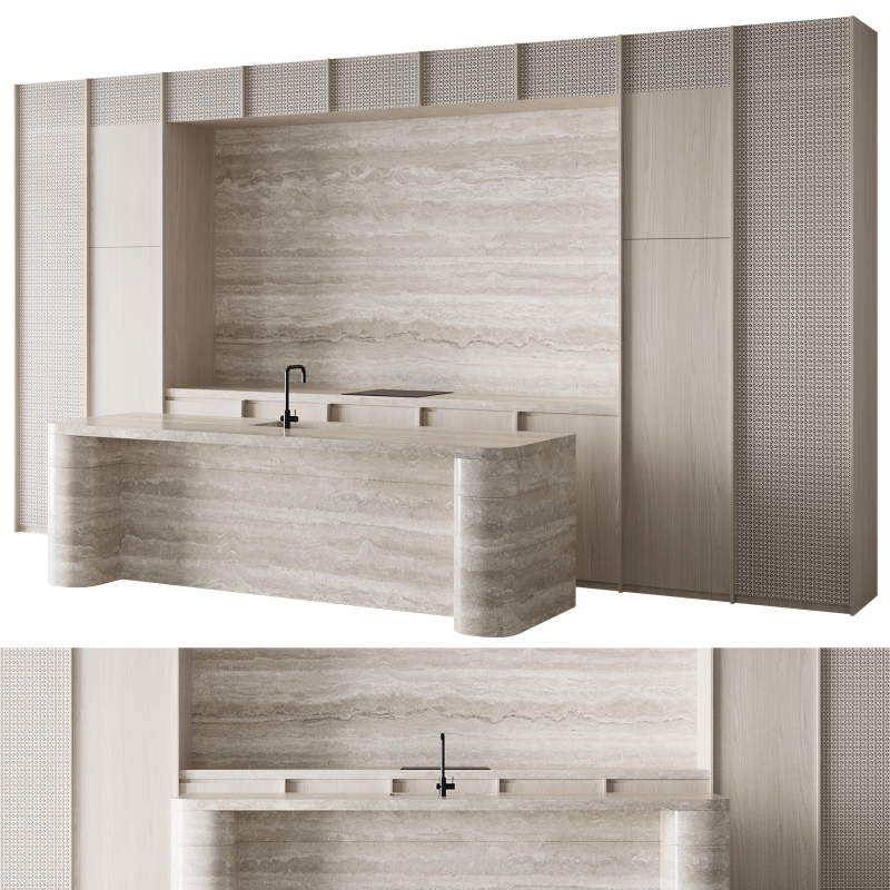 Kitchen set 45 3D 模型 .c4d .max .obj .3ds .fbx .stl .blend