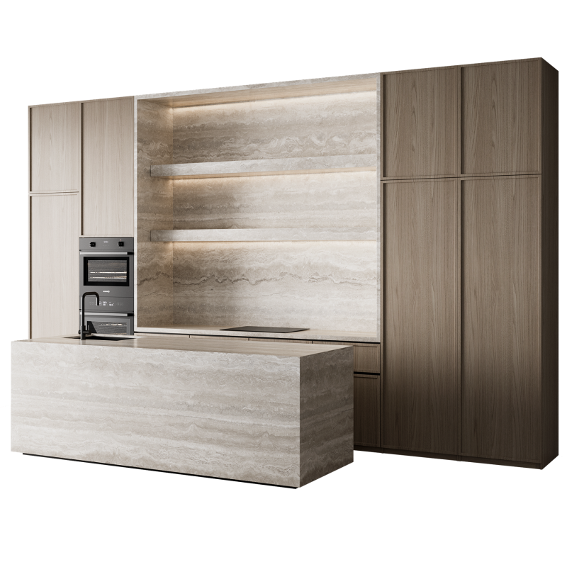 Kitchen set 46 3D Модель .c4d .max .obj .3ds .fbx .stl .blend