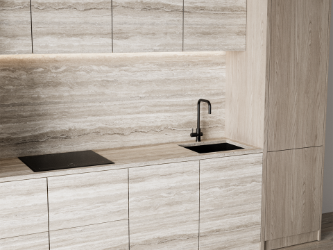 Kitchen set 048 3D Model