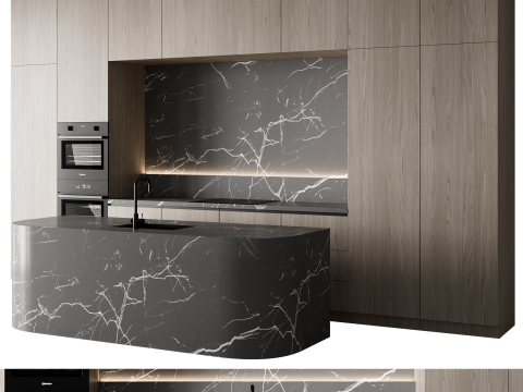 Kitchen set 053 3D Modell