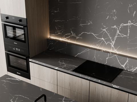 Kitchen set 053 3D Modell
