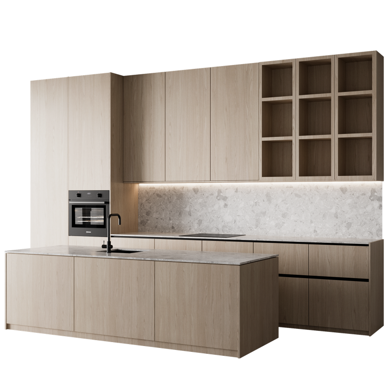 Kitchen set 55 3D Модель .c4d .max .obj .3ds .fbx .stl .blend 