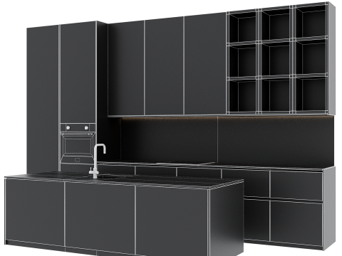 Kitchen set 55 3D Модель