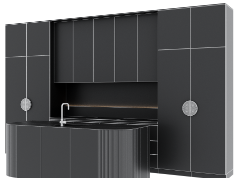 Kitchen set 057 3D Model