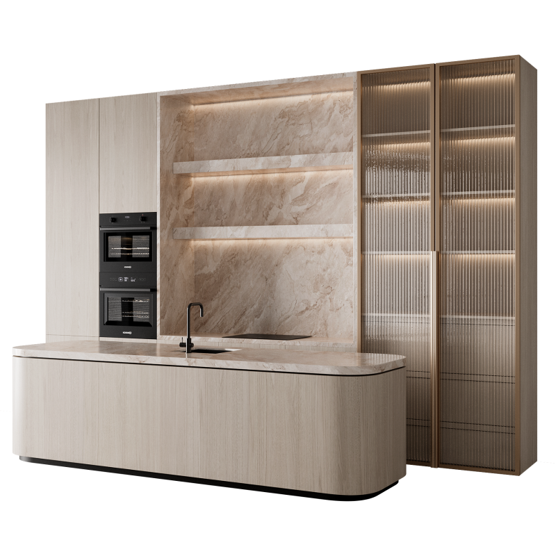 Kitchen set 60 3D Модель .c4d .max .obj .3ds .fbx .stl .blend 