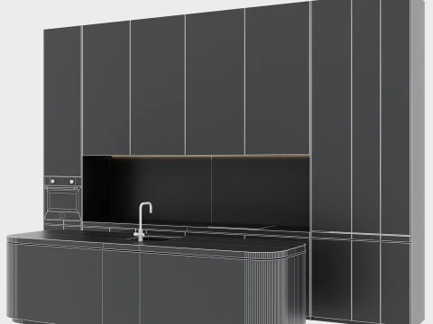 Kitchen set 61 3D Model