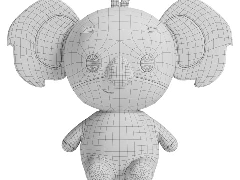 Big Ear Mouse Plush Toy 3Dモデル