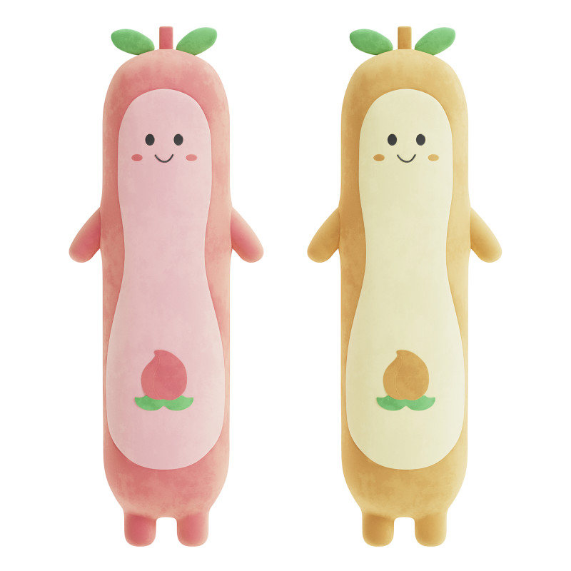 Cute Kids Plush Peach Shape Toys Pillow 3D Model .c4d .max .obj .3ds .fbx .stl .blend 