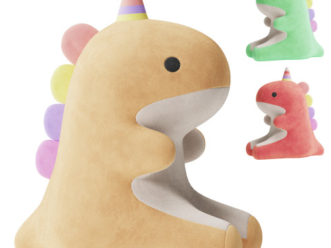 Lovely Candy Dinosaur Plush Toy 3D 모델