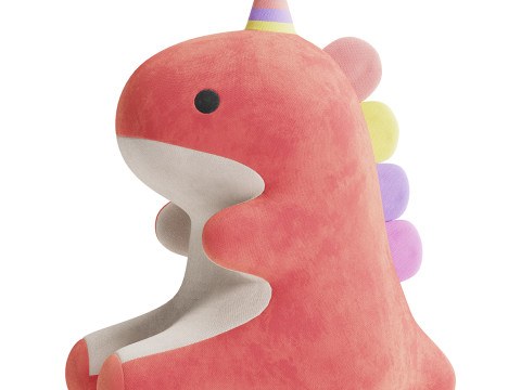 Lovely Candy Dinosaur Plush Toy 3D मॉडल