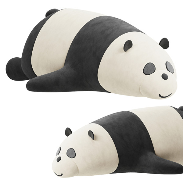 Panda Plush Toy 3D 모델 .c4d .max .obj .3ds .fbx .stl .blend 