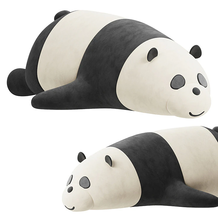 Panda Plush Toy 3D Model .c4d .max .obj .3ds .fbx .stl .blend