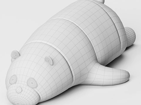 Panda Plush Toy 3D Model