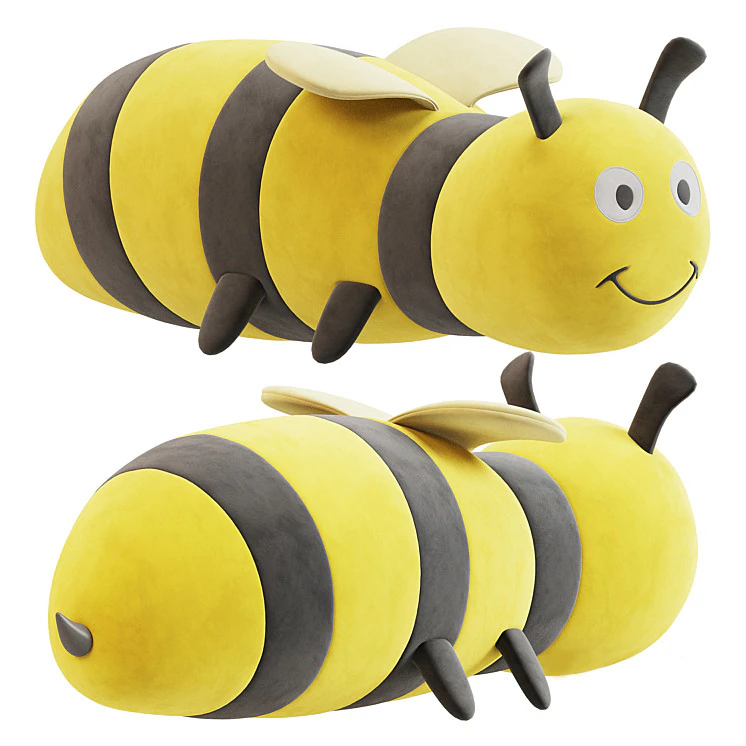 Plush bee toys 3D Model .c4d .max .obj .3ds .fbx .stl .blend 