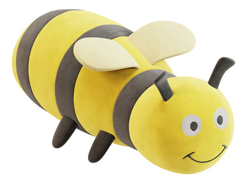 Plush bee toys 3D Model
