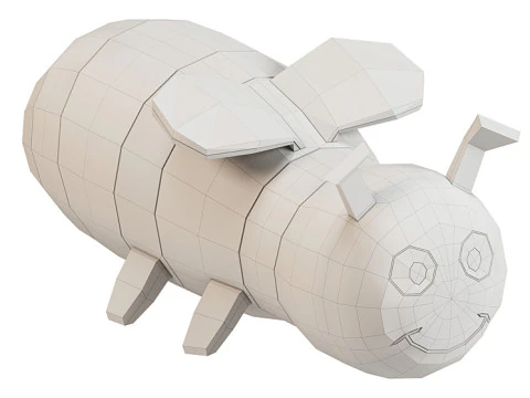 Plush bee toys 3D Model