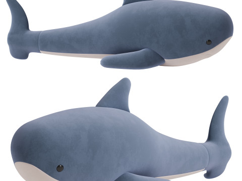 Shark and Crocodile Plush Toy Model 3D