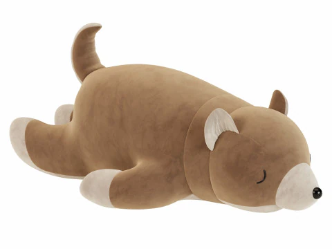 Shiba Dog Slepping Toy 3D Model