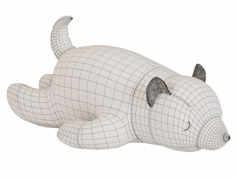 Shiba Dog Slepping Toy 3D Model