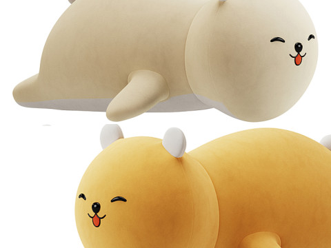 Shiba Plush Toy Model 3D