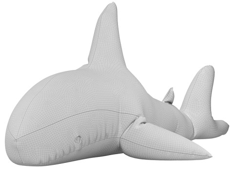 Sleeping Shark Plush Toy 3D Modell