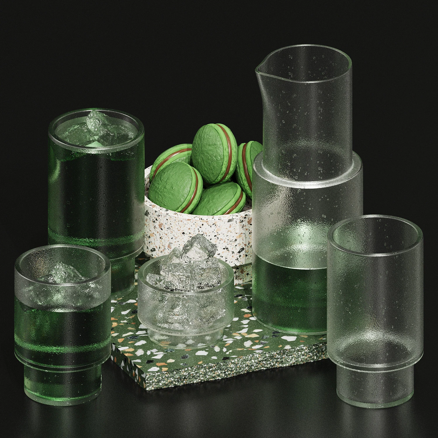 장식 세트 017 3D 모델 .c4d .max .obj .3ds .fbx .stl .blend 