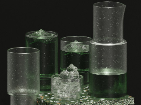 Decorative set 017 Model 3D