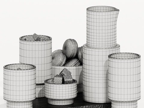 Decorative set 017 Model 3D