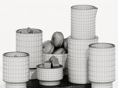 장식 세트 017 3D 모델