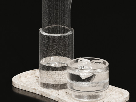 Glass decore set Model 3D