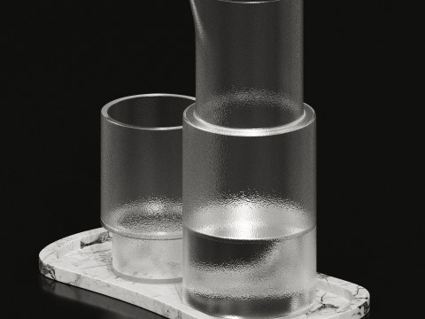 Glass decore set Model 3D