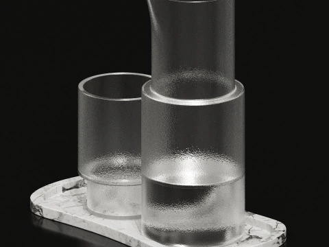 Glass decore set 3D Model