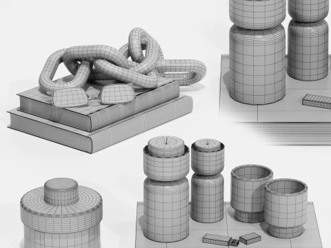 Decorative set-08 3D Model