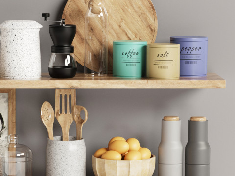 Kitchen decore set 3D Model