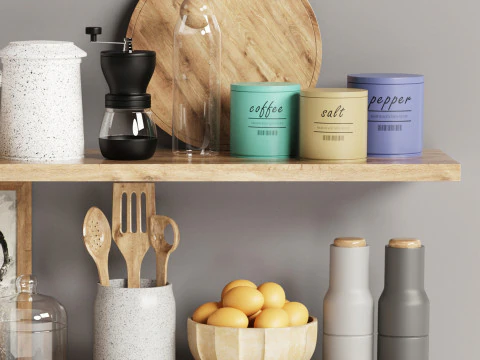 Kitchen decore set 3D Model