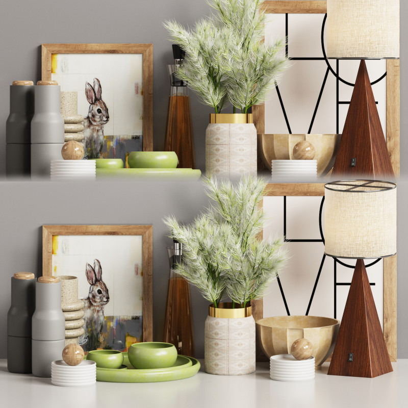 Decorative set 01 3D 모델 .c4d .max .obj .3ds .fbx .stl .blend