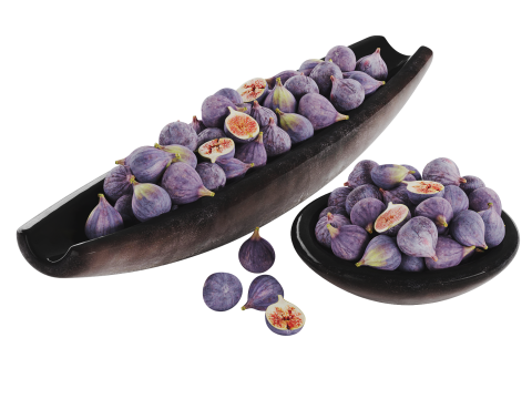 Low Bowl Centerpiece with Figs 3D 모델