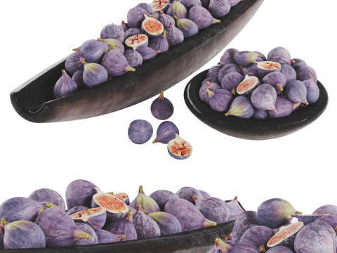 Low Bowl Centerpiece with Figs 3D Model