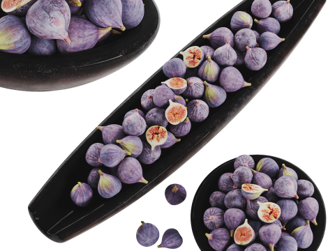 Low Bowl Centerpiece with Figs 3D Model