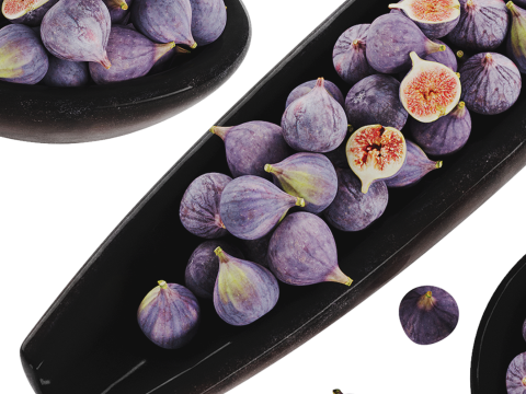 Low Bowl Centerpiece with Figs 3D Model