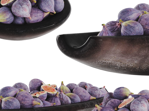 Low Bowl Centerpiece with Figs 3D Model